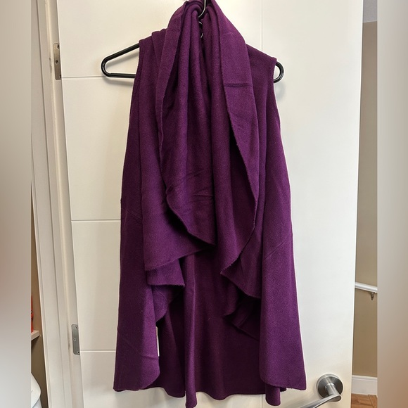Eggplant Shawl Vest - Picture 1 of 4